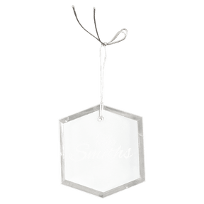 3" Crystal Hexagon Ornament