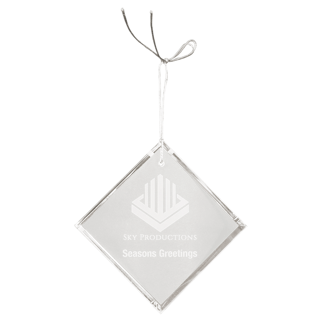 3" Crystal Diamond Ornament