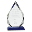 10" Diamond Crystal on Blue Pedestal Base