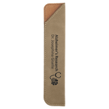Light Brown 6 1/4" Laserable Leatherette Pen Sleeve