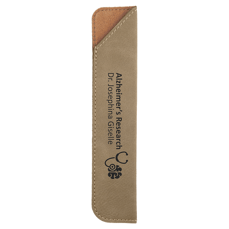 Light Brown 6 1/4" Laserable Leatherette Pen Sleeve