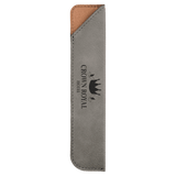 Gray 6 1/4" Laserable Leatherette Pen Sleeve