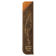6 1/4" Rustic/Gold Laserable Leatherette Pen Sleeve