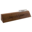 10" Genuine Walnut Desk Wedge with Business Card Holder