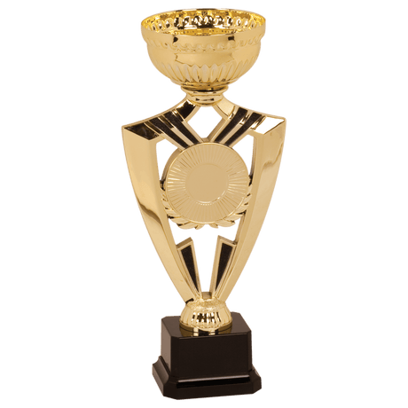 9 5/8" Gold Ribbon 2" Insert Holder Easy Cup Kit