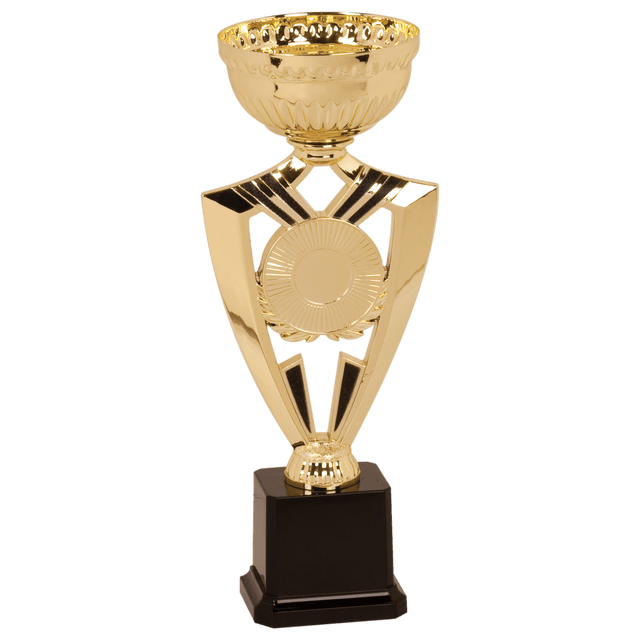 10 3/4" Gold Ribbon 2" Insert Holder Easy Cup Kit