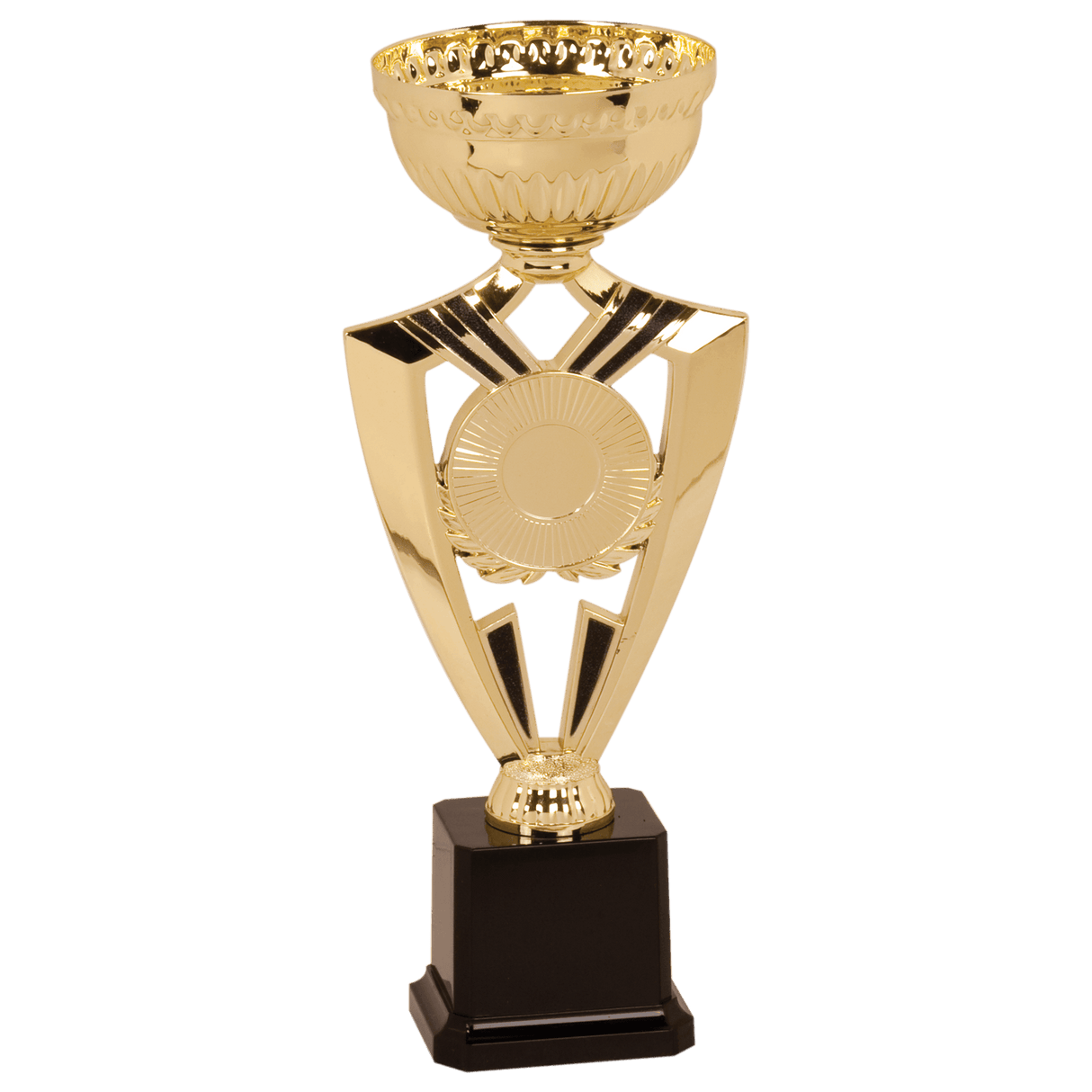 10 3/4" Gold Ribbon 2" Insert Holder Easy Cup Kit