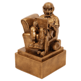 6" Antique Gold Fantasy Football Man in Chair Resin