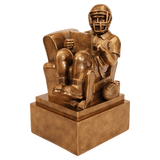 9" Antique Gold Fantasy Football Man in Chair Resin