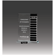 7 1/2" x 10" Jade Glass Perpetual Award with 12 Individual Aluminum Blocks