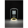 7" x 9 3/4" Arch Series Glass Award with Gold Metal Base