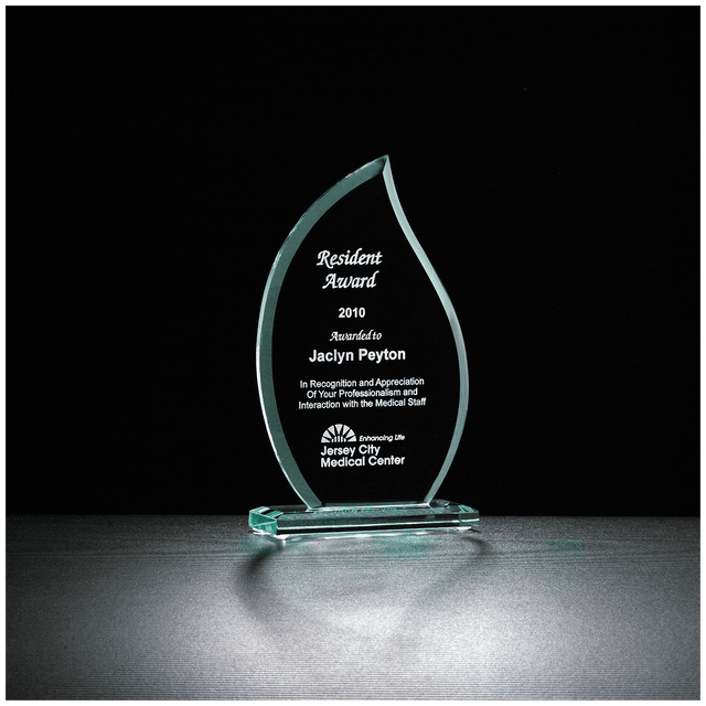 7 1/2" Flame Series Glass Award