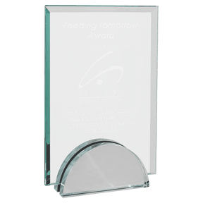 6" x 8 1/4" Apex Series Glass Award