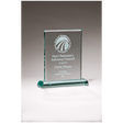 4" x 5" Premium Series Jade Glass Award
