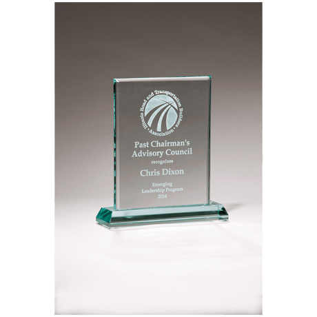 6" x 7" Premium Series Jade Glass Award
