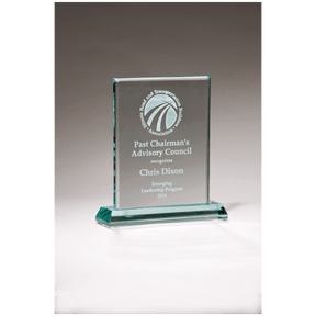 6" x 7" Premium Series Jade Glass Award