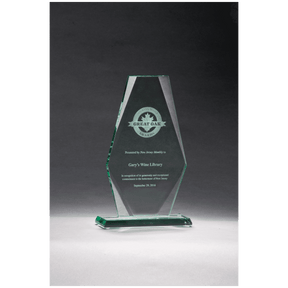 5 1/2" x 9" Premium Series Jade Glass Award