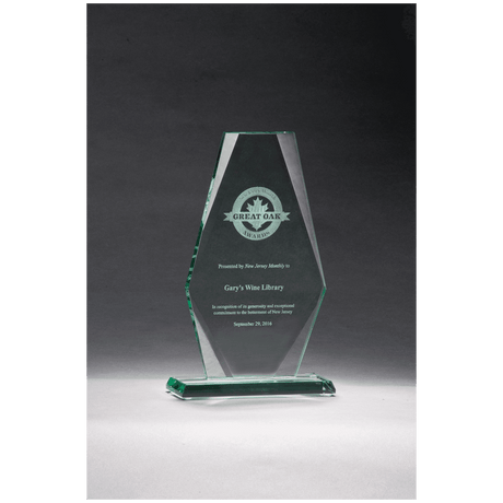 5 1/2" x 9" Premium Series Jade Glass Award