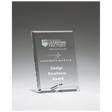 Clear Glass Award with Silver 4" x 6" Plated Easel Post