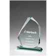 5 1/8" x 7 5/8" Iceberg Series Thick Jade Glass Award