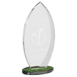8 7/8" Flame Series Clear Glass Award with Prism-Effect Base