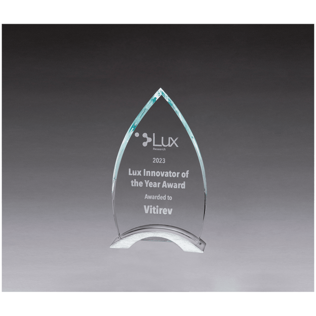 4 3/4" x 8" x 3/8" Thick Flame Series Clear Glass Top with Brushed Silver  Aluminum Base