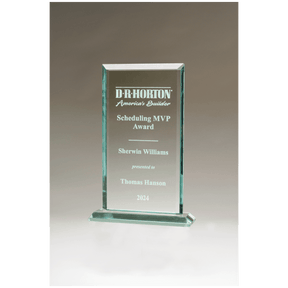 7" x 11" Apex Series Jade Glass Award