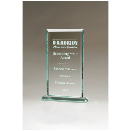 7" x 11" Apex Series Jade Glass Award