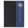 7" x 9" Blue/Silver Laserable Leatherette / Black Canvas Portfolio with Notepad
