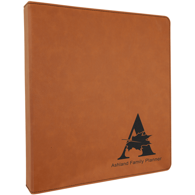 10 1/2" x 11 1/2" Rawhide Laserable Leatherette 3 Ring Binder with 1" Slant D Rings