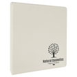 10 1/2" x 11 1/2" White Laserable Leatherette 3 Ring Binder with 1" Slant DRings