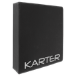 11" x 11 1/2" Black/Siver Laserable Leatherette 3 Ring Binder with 2" Slant D Rings