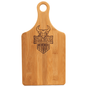 13 1/2" x 7" Bamboo Paddle Shape Cutting Board