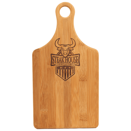 13 1/2" x 7" Bamboo Paddle Shape Cutting Board
