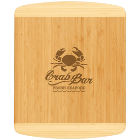 13 1/2" x 11 1/2" Bamboo 2-Tone Cutting Board