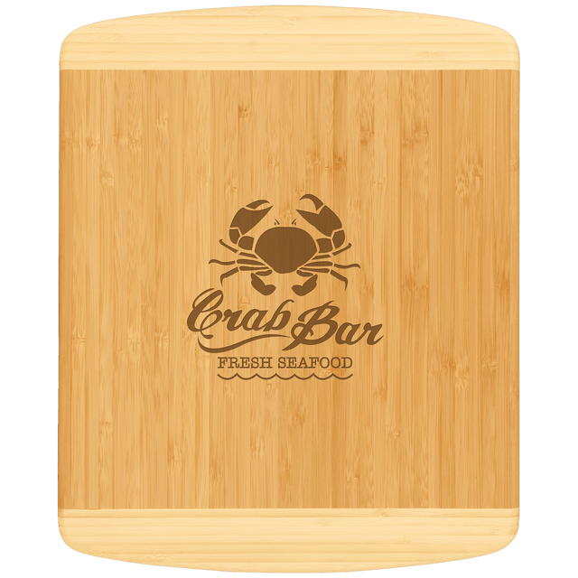 13 1/2" x 11 1/2" Bamboo 2-Tone Cutting Board