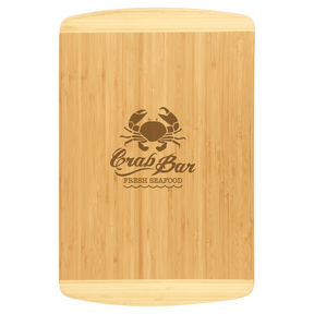 18" x 12" Bamboo 2-Tone Cutting Board