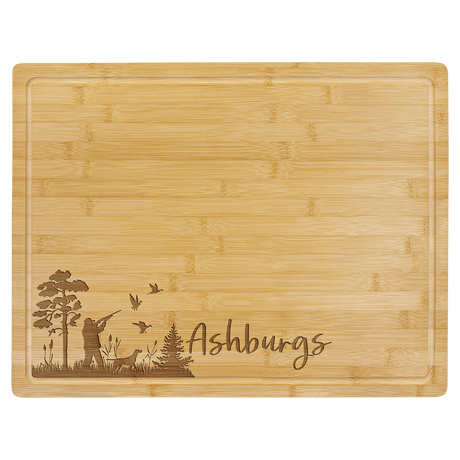 19 3/4" x 15" Bamboo Cutting Board with Drip Ring