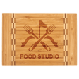 12" x 8 1/4" Bamboo Cutting Board with Butcher Block Inlay