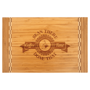 18 1/4" x 12" Bamboo Cutting Board with Butcher Block Inlay