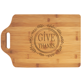 15" x 10 1/4" Bamboo Cutting Board with Handle