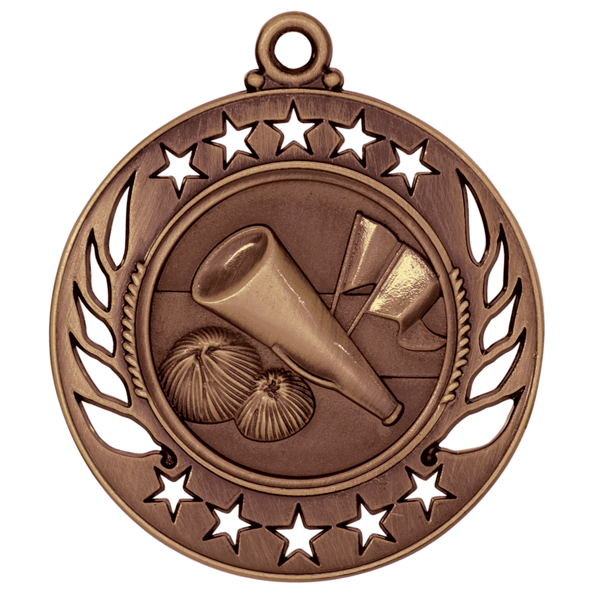 Antique Bronze 2 1/4" Cheer Galaxy Medal