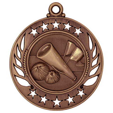 Antique Bronze 2 1/4" Cheer Galaxy Medal