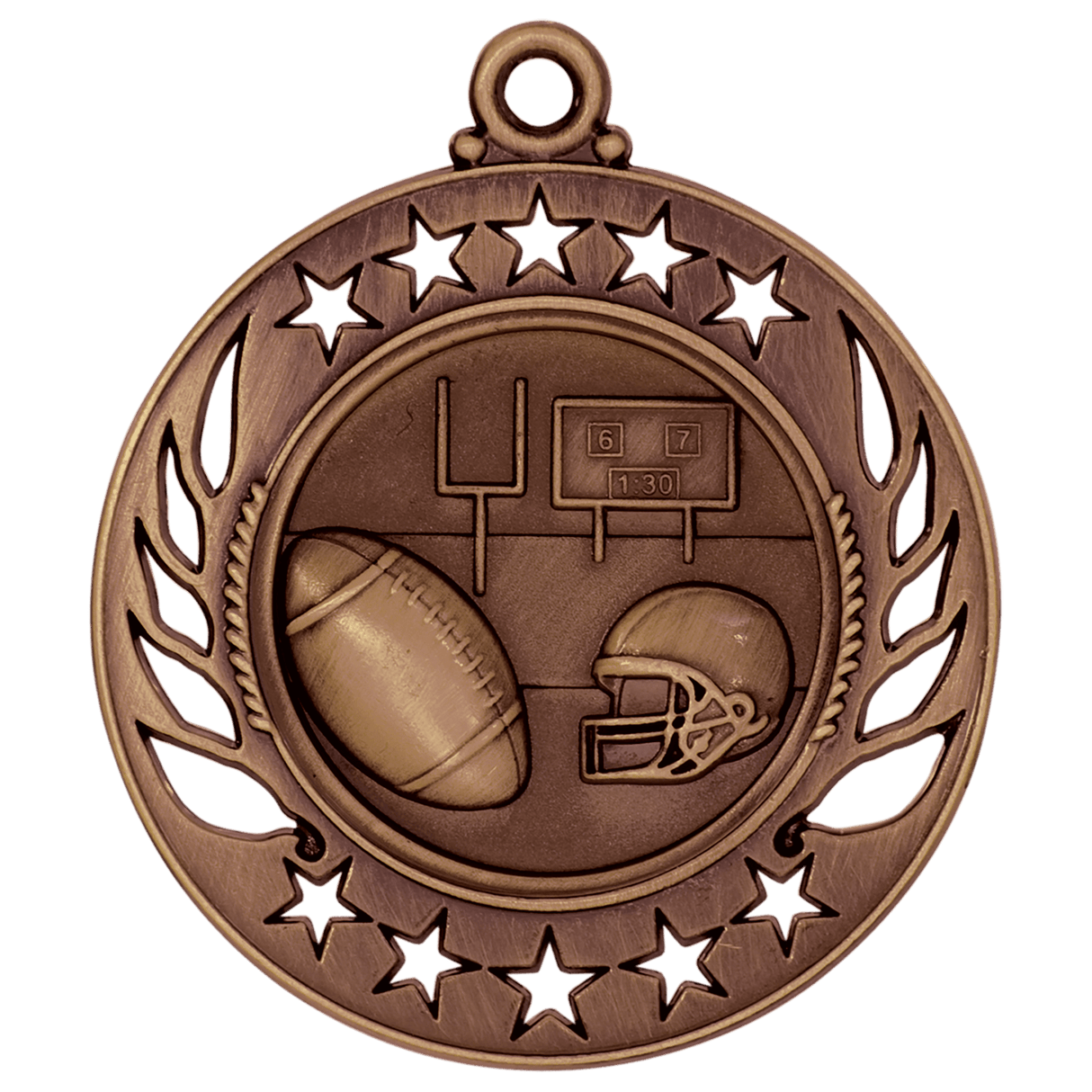 2 1/4" Football Galaxy Medal