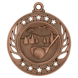 Antique Bronze 2 1/4" Golf Galaxy Medal