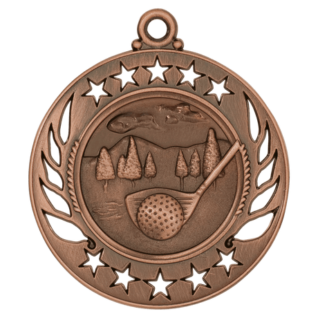 Antique Bronze 2 1/4" Golf Galaxy Medal