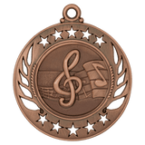 Antique Bronze 2 1/4" Music Galaxy Medal