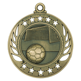 Antique Gold 2 1/4" Soccer Galaxy Medal