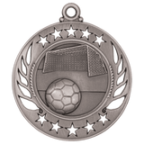 Antique Silver 2 1/4" Soccer Galaxy Medal