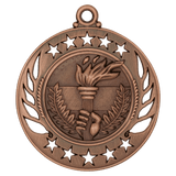 Antique Bronze 2 1/4" Torch Galaxy Medal